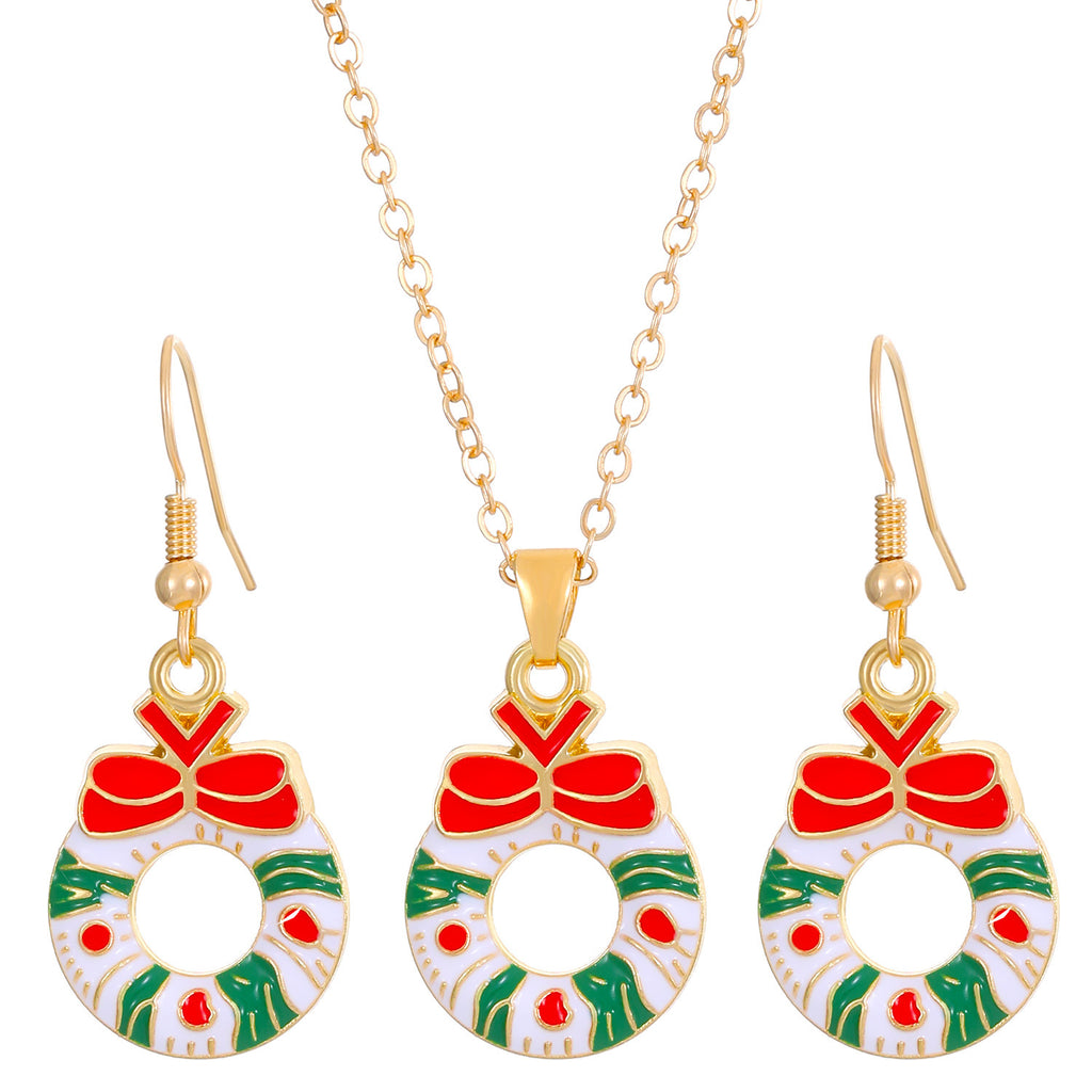 Christmas Charm Necklace and Earrings Set - C2