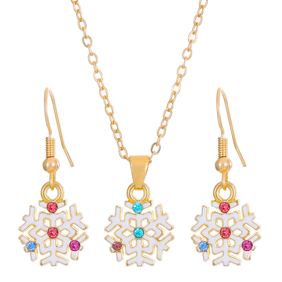 Christmas Charm Necklace and Earrings Set - C3