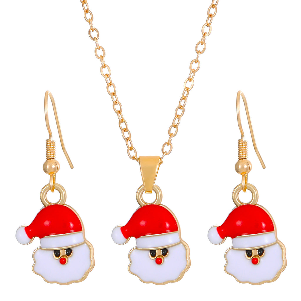 Christmas Charm Necklace and Earrings Set - C4