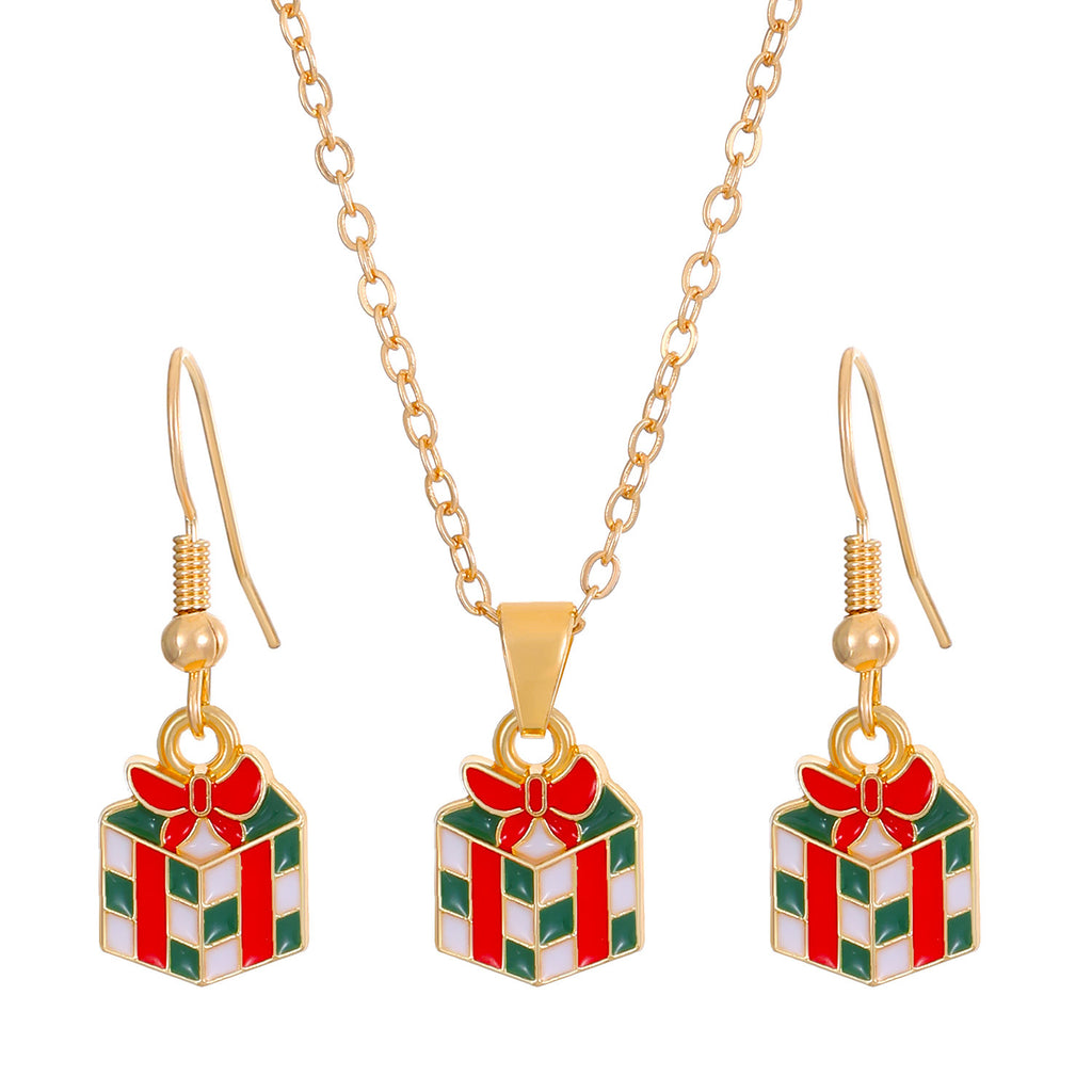 Christmas Charm Necklace and Earrings Set - C5
