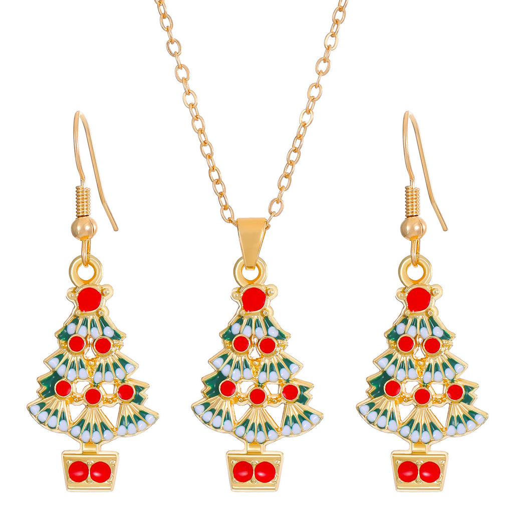 Christmas Charm Necklace and Earrings Set - C7