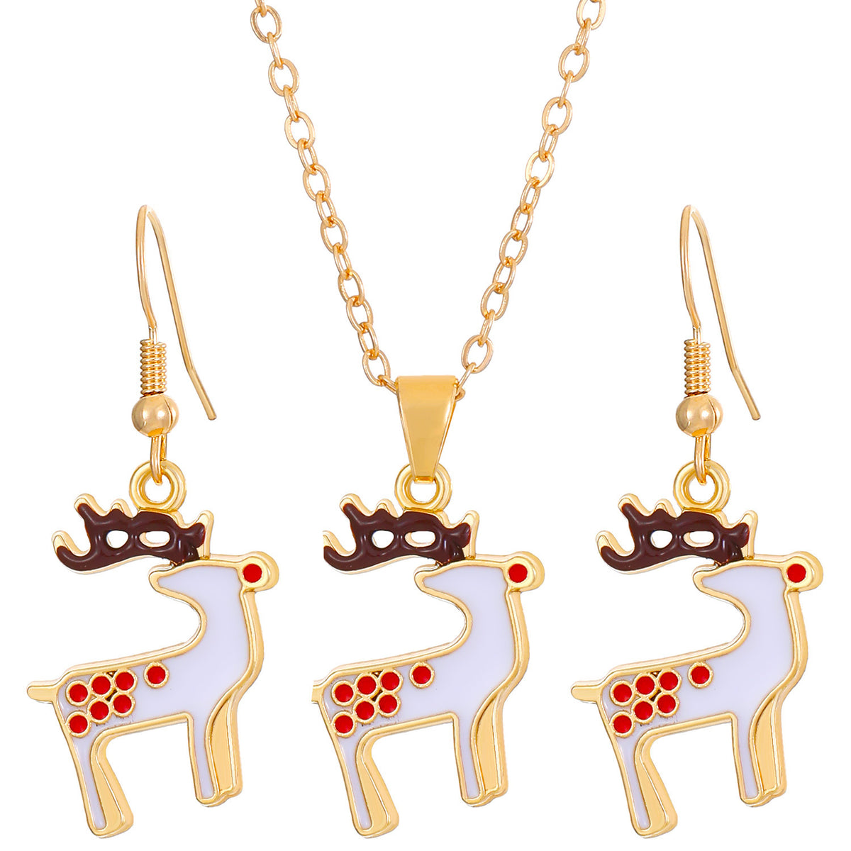 Christmas Charm Necklace and Earrings Set - C9