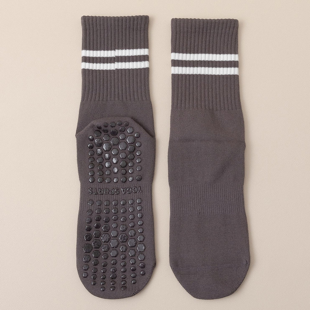 Non Slip Grip Yoga Socks - DarkGray