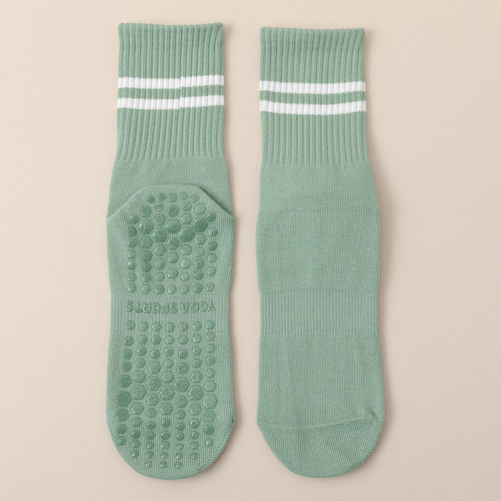 Non Slip Grip Yoga Socks - Green