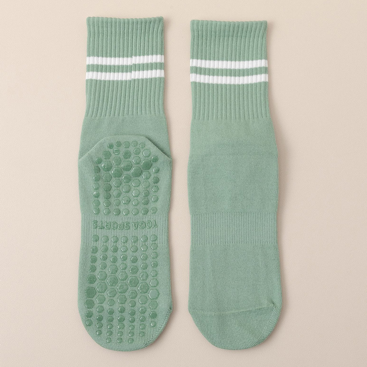 Non Slip Grip Yoga Socks - Green