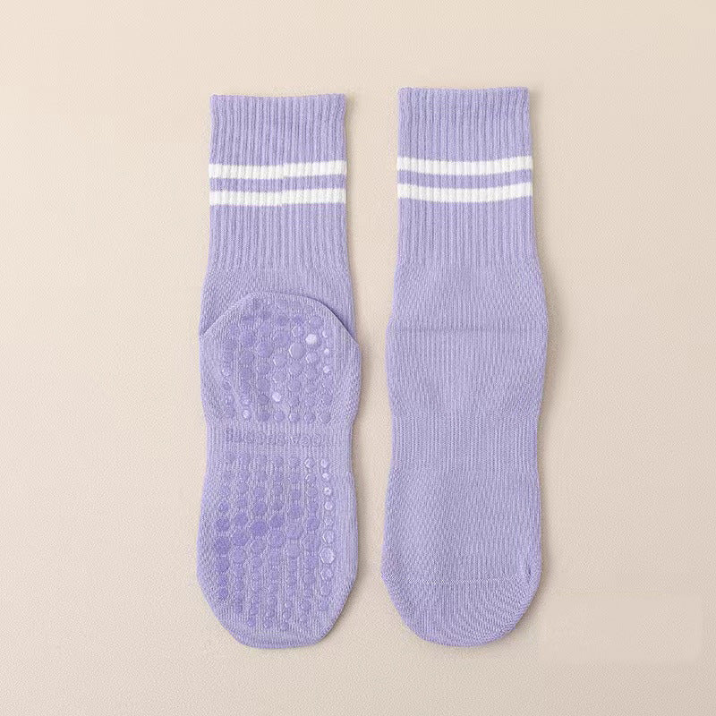 Non Slip Grip Yoga Socks - Purple