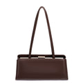Structured East West Frame Shoulder Bag - Coffee