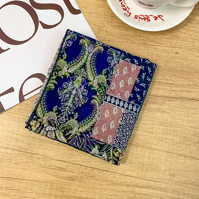Retro Art Print Square Neck Scarf - NO-9