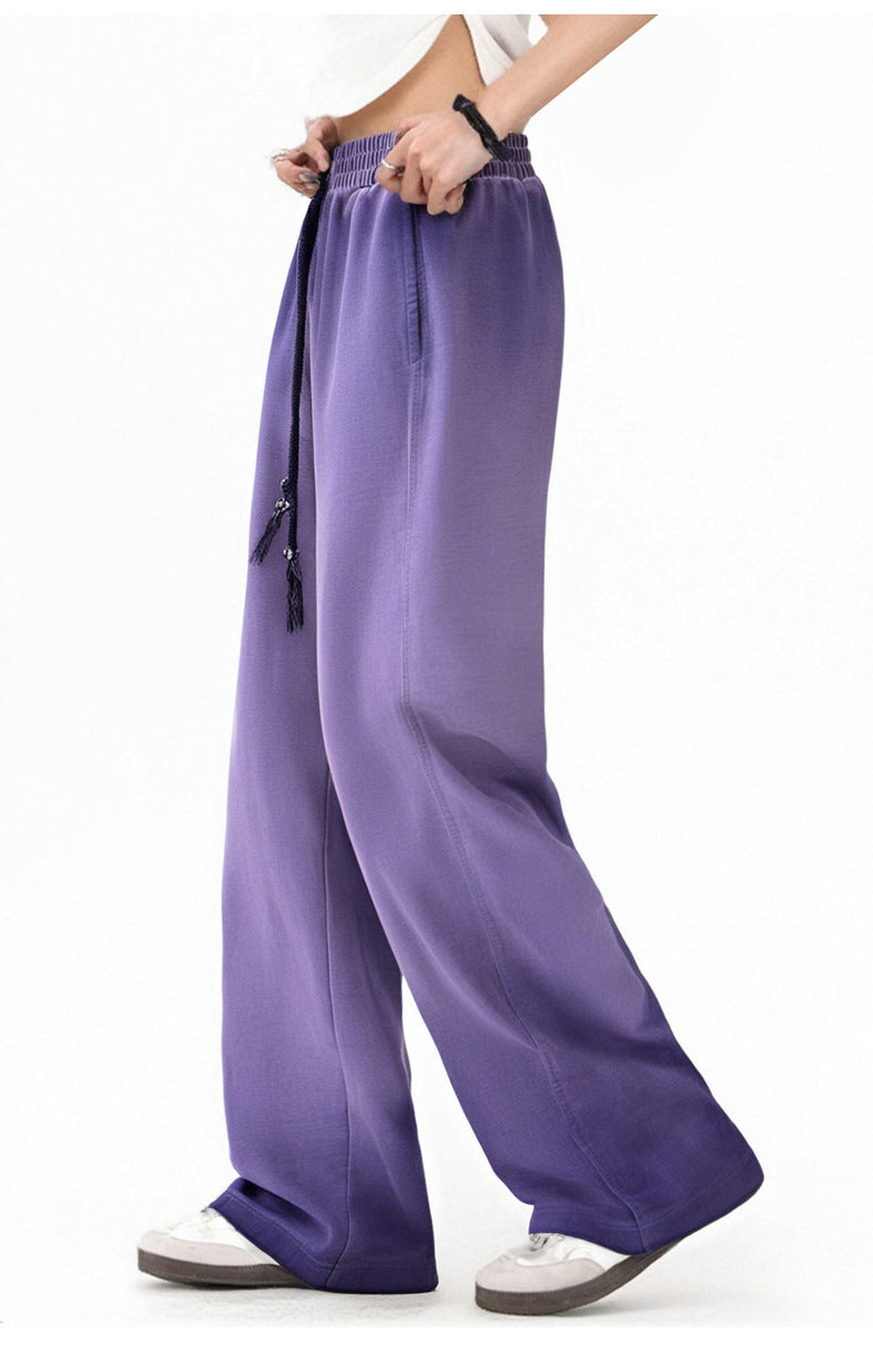 Ombre Wide Leg Drawstring Sweatpants - view 5