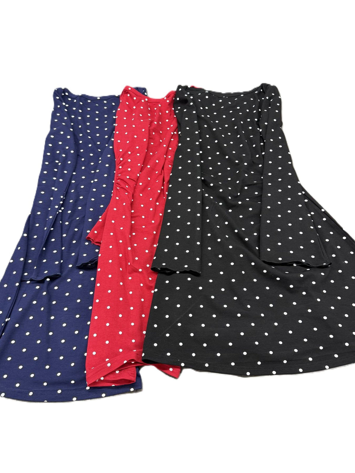 Polka Dot Mini Dress With Flared Sleeves - Black - 3