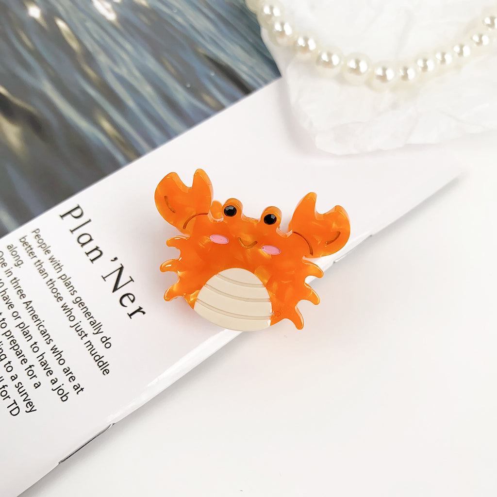 Sea Creature Mini Hair Claw Clip - Crab