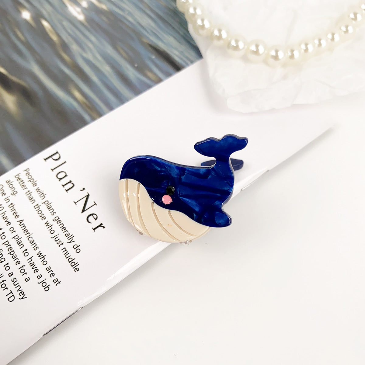 Sea Creature Mini Hair Claw Clip - Whale