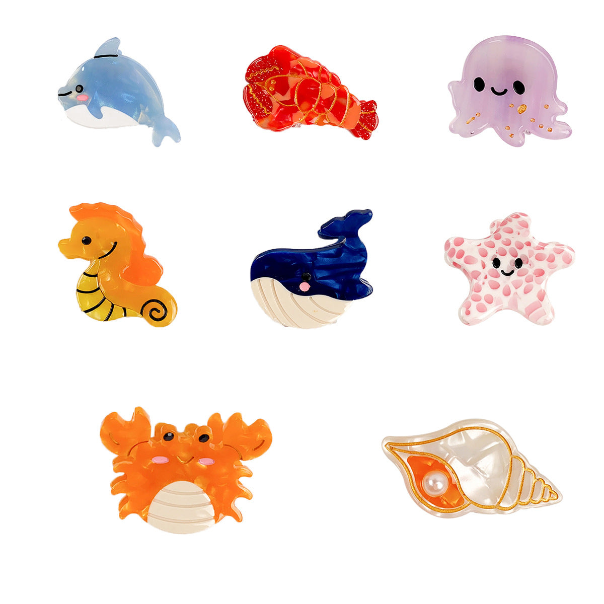 Sea Creature Mini Hair Claw Clip