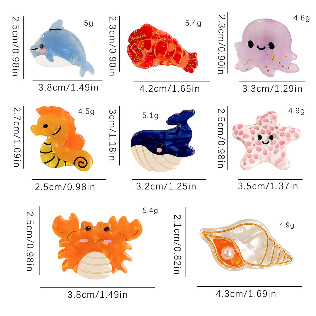 Sea Creature Mini Hair Claw Clip - view 4