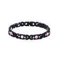 Rhinestone X Link Bangle Bracelet - Color_01