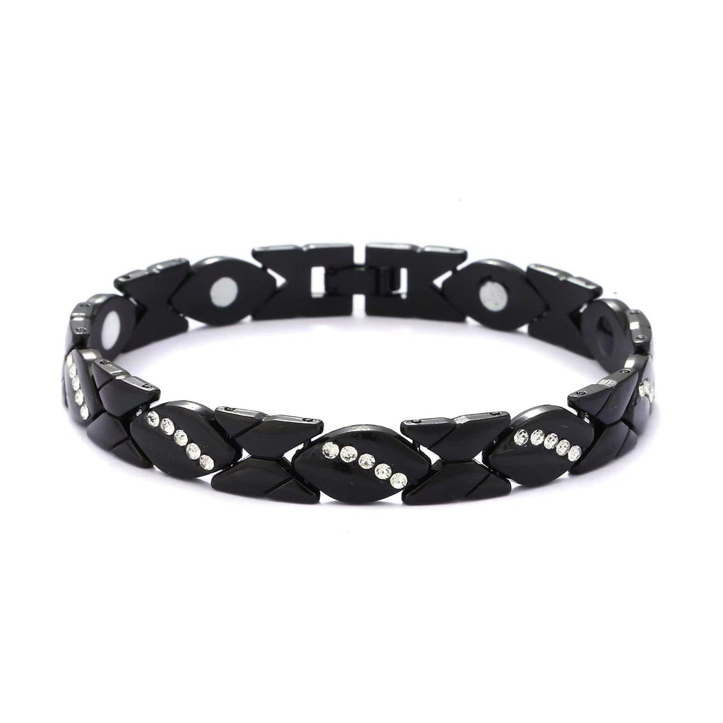 Rhinestone X Link Bangle Bracelet - Color_17
