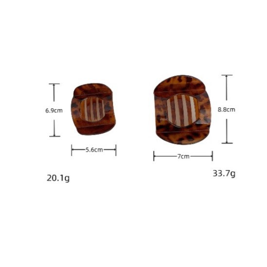Rounded Square Glossy Hair Claw Clip - view 2