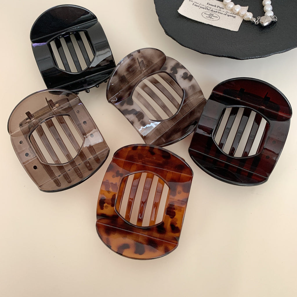 Rounded Square Glossy Hair Claw Clip - view 4