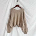Tie Front Reversible Cropped Knit Cardigan - Khaki