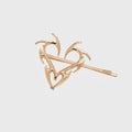 Flame Outline Heart Metal Hair Pin - Left_G