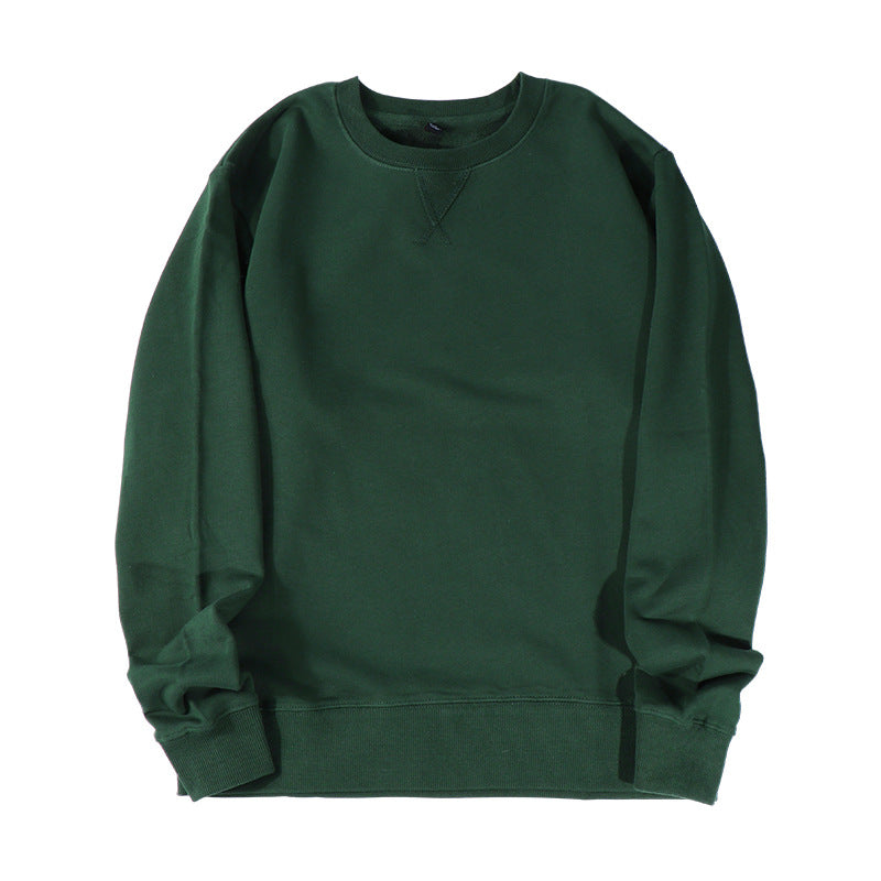 Brushed Back Cotton Crew Neck Sweatshirt - forest