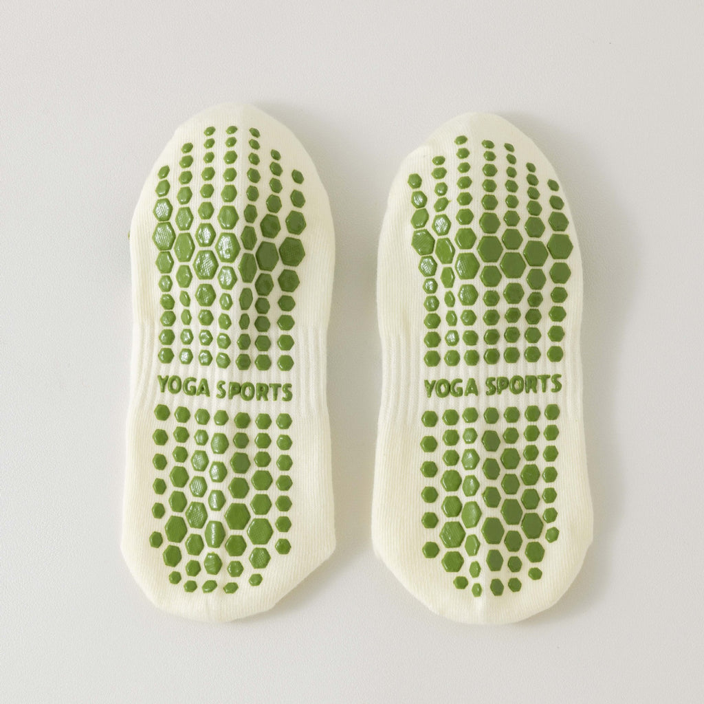Matcha Ruffle Cuff Grip Crew Socks - Matcha - 2