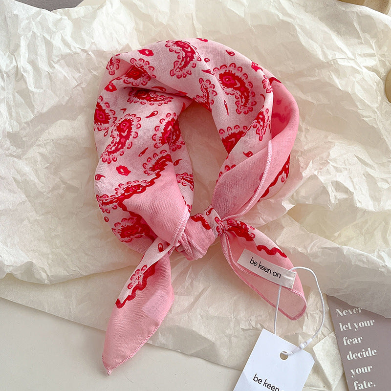 Vintage Ditsy Floral Bandana Neck Scarf - NO01