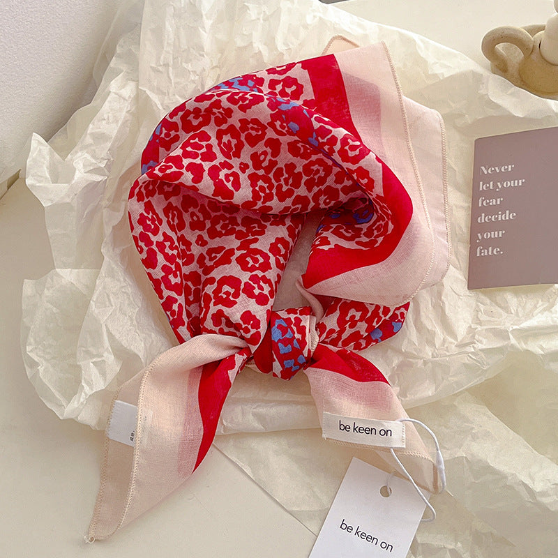 Vintage Ditsy Floral Bandana Neck Scarf - NO06