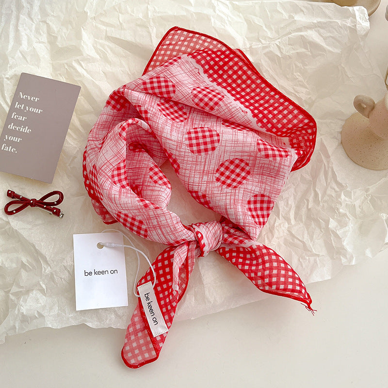 Vintage Ditsy Floral Bandana Neck Scarf - NO07