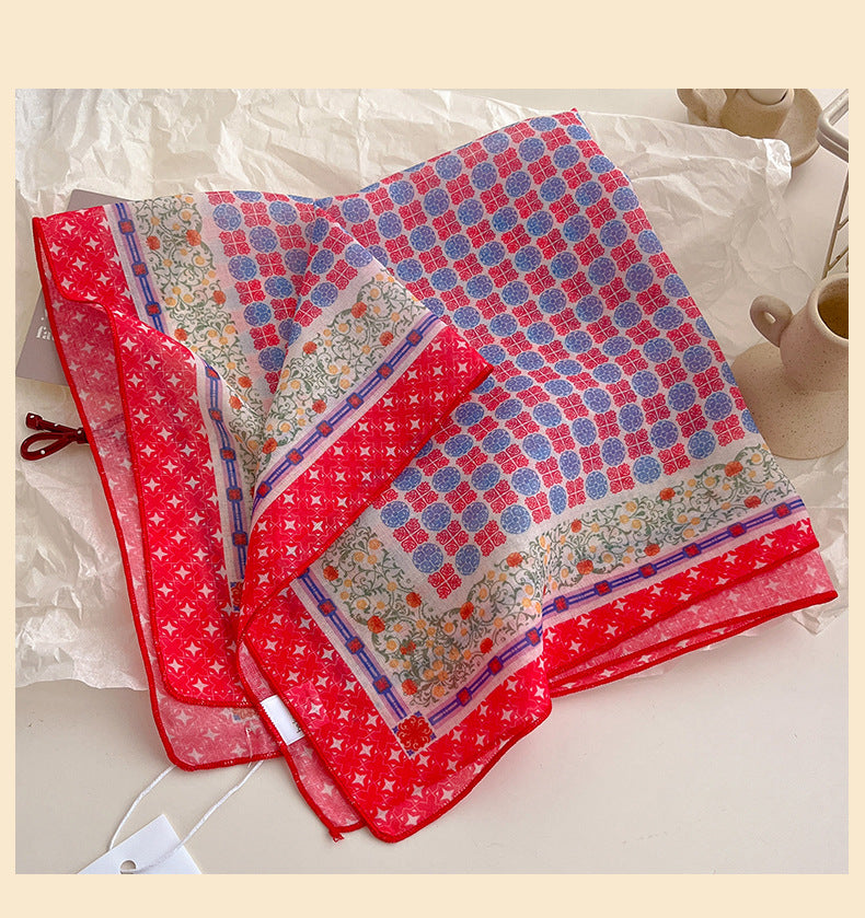 Vintage Ditsy Floral Bandana Neck Scarf - view 3