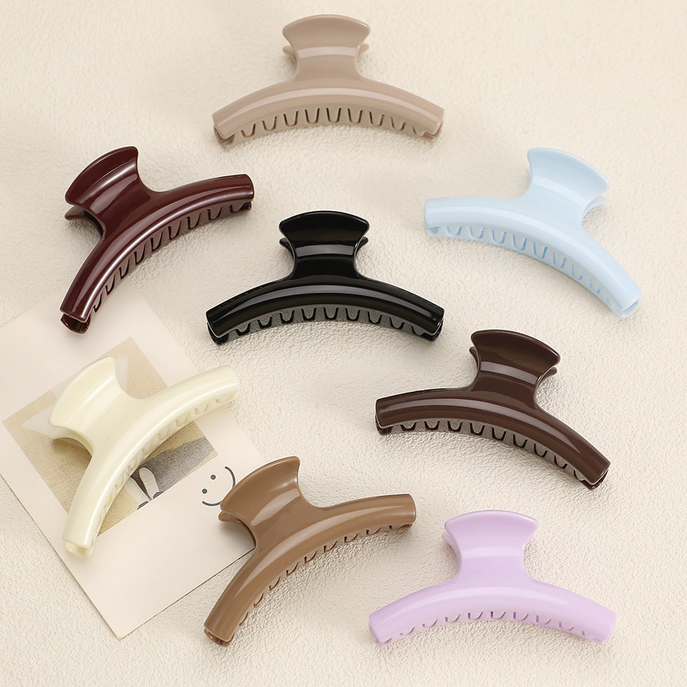 Glossy Curved Hair Claw Clip for Everyday Updos