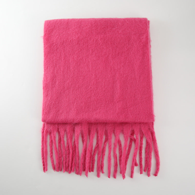 Brushed Fringe Oversized Winter Blanket Scarf - Color_14