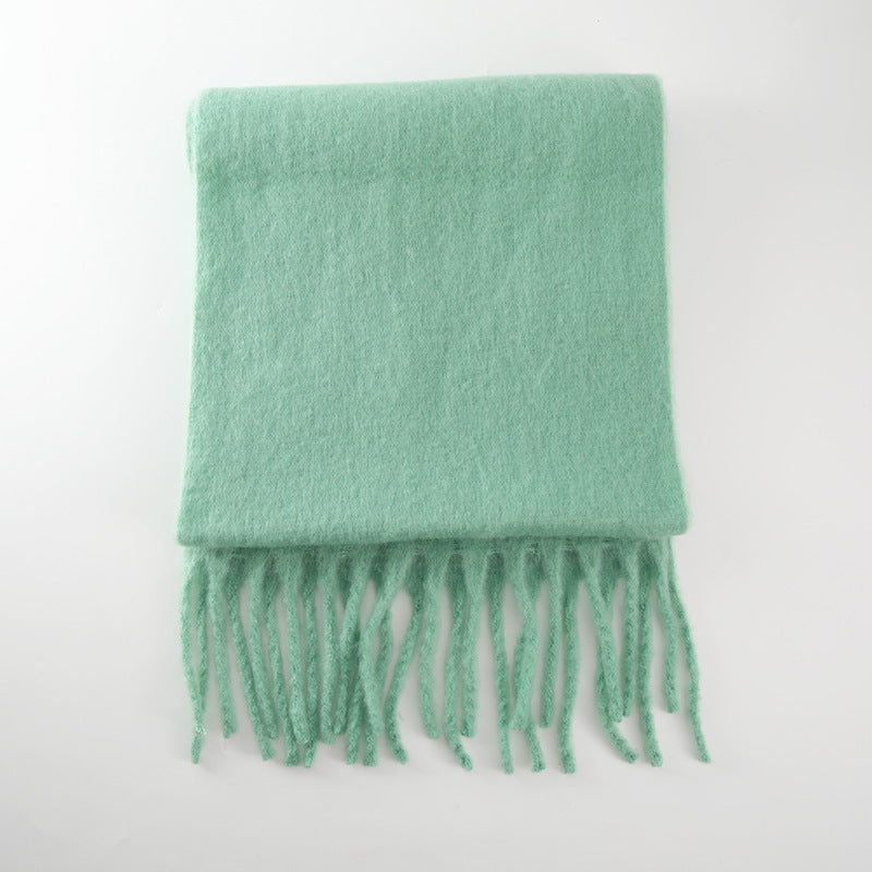Brushed Fringe Oversized Winter Blanket Scarf - Color_23