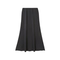 Black High Waisted Flared Maxi Skirt - Black