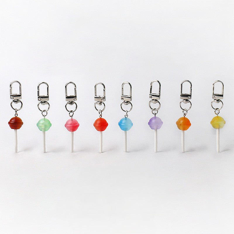 Mini Lollipop Charm Keyring Clip