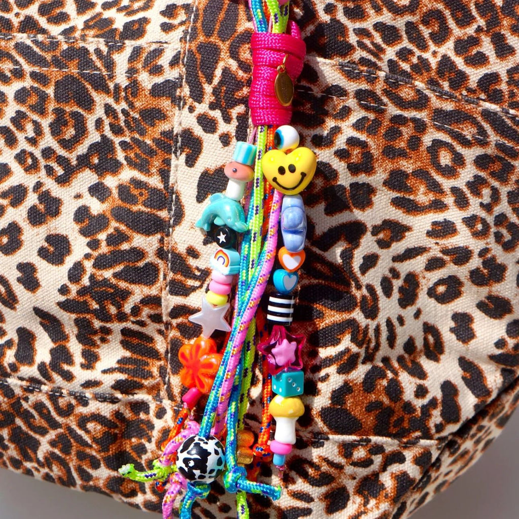 Beaded Fruit Charm Bag Chain Keychain