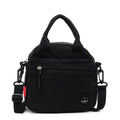 Mini Nylon Top Handle Crossbody Bag - Black