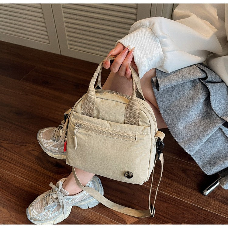 Mini Nylon Top Handle Crossbody Bag