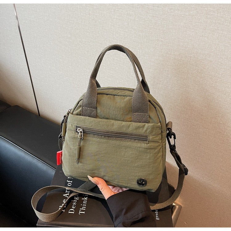Mini Nylon Top Handle Crossbody Bag