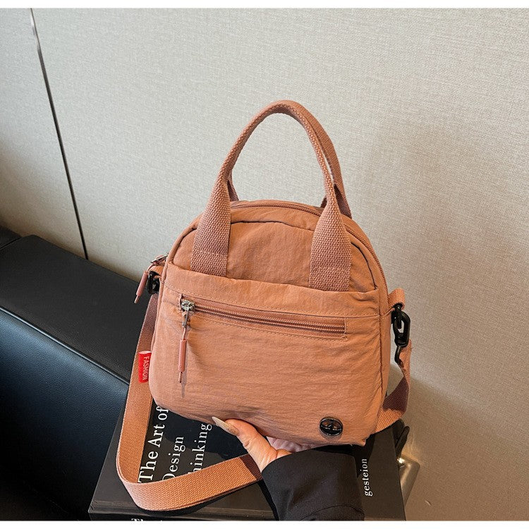 Mini Nylon Top Handle Crossbody Bag