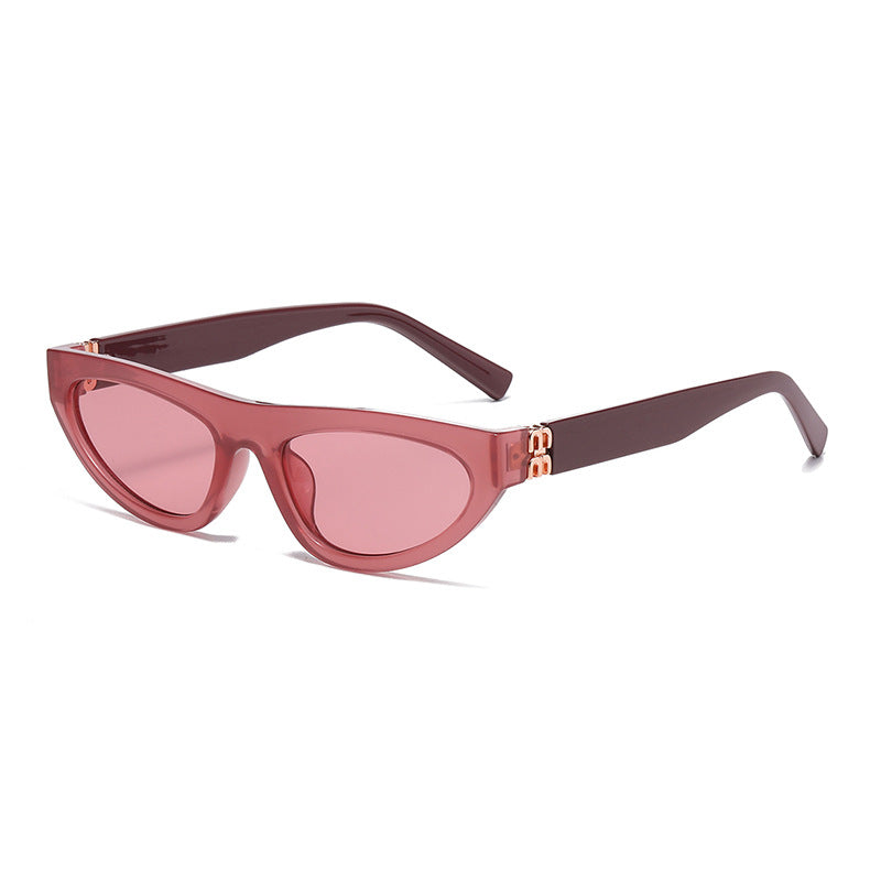 Small Frame Cat Eye Retro Sunglasses - Color_2