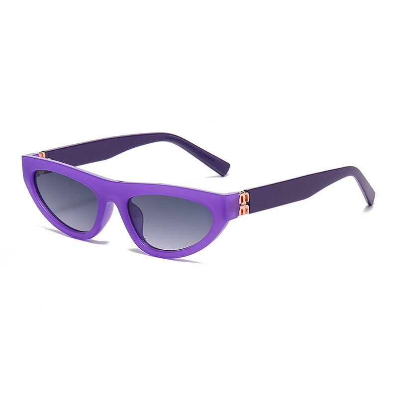 Small Frame Cat Eye Retro Sunglasses - Color_5