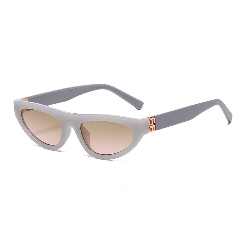 Small Frame Cat Eye Retro Sunglasses - Color_6