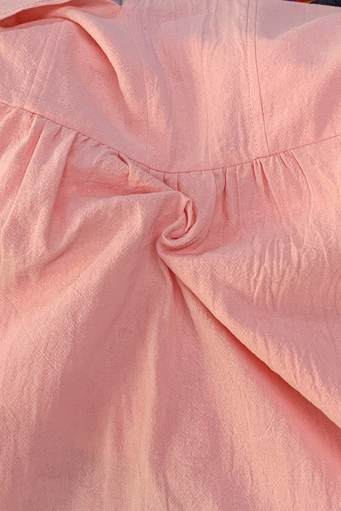 Boho Balloon Sleeve Tiered Maxi Dress - Pink - 5