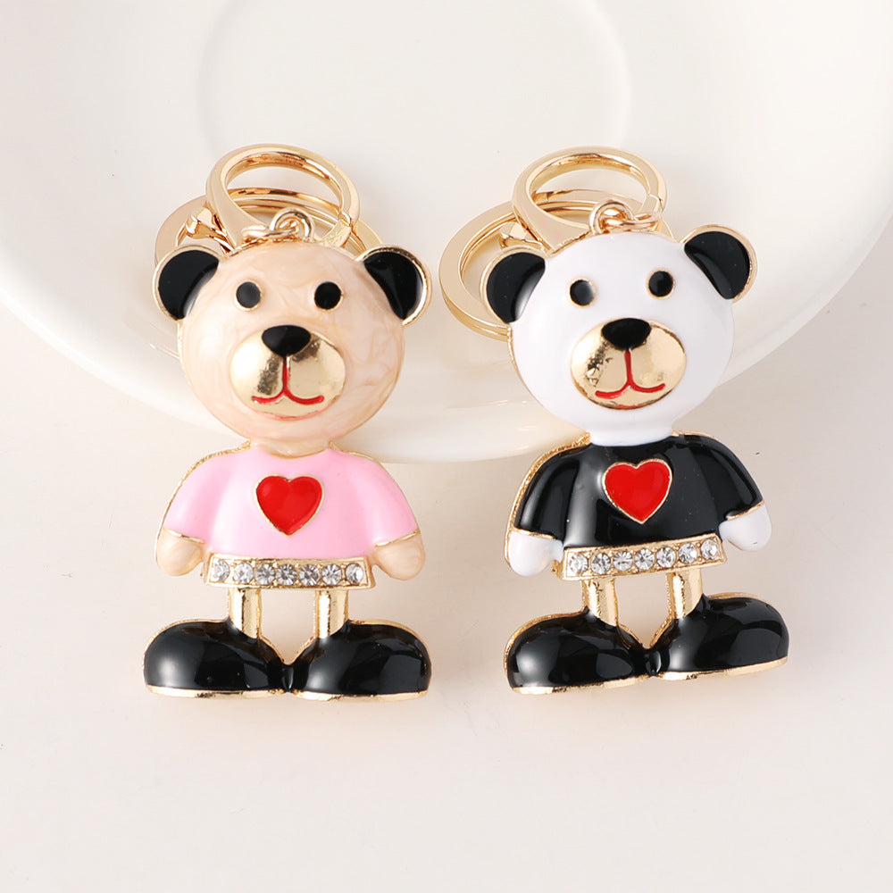 Heart Sweater Bear Bag Charm Keychain
