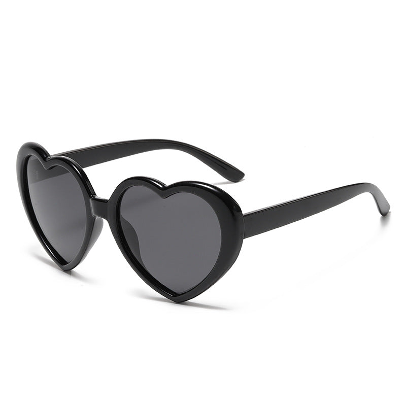 Retro Heart Shape Frame Sunglasses - C1