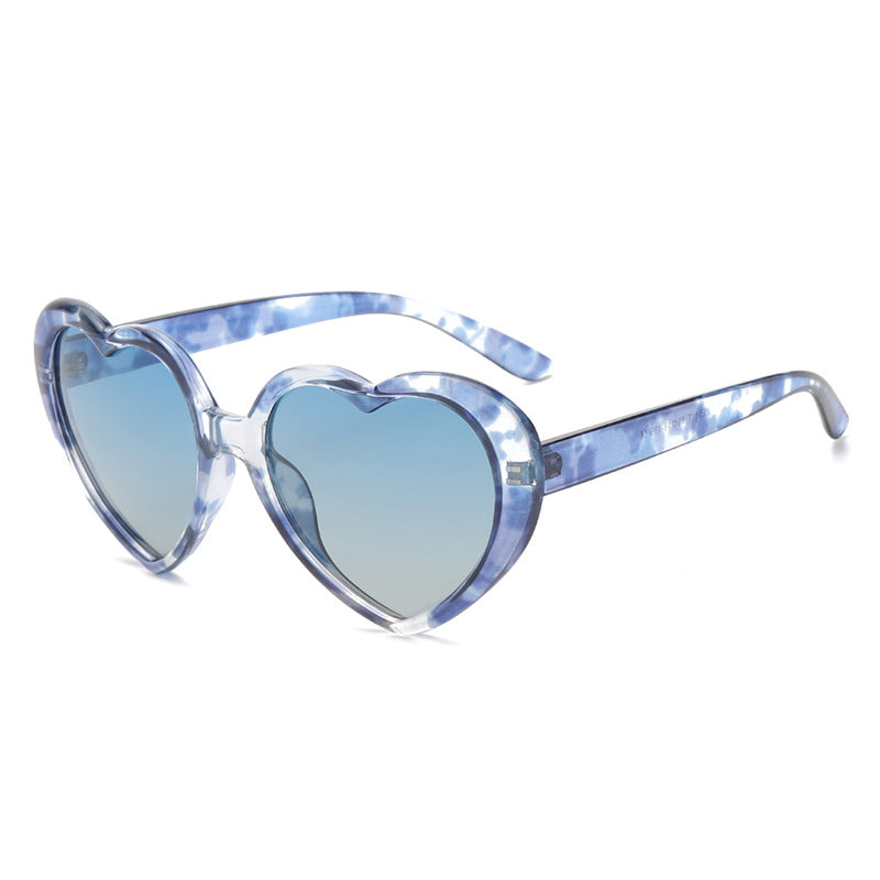 Retro Heart Shape Frame Sunglasses - C14