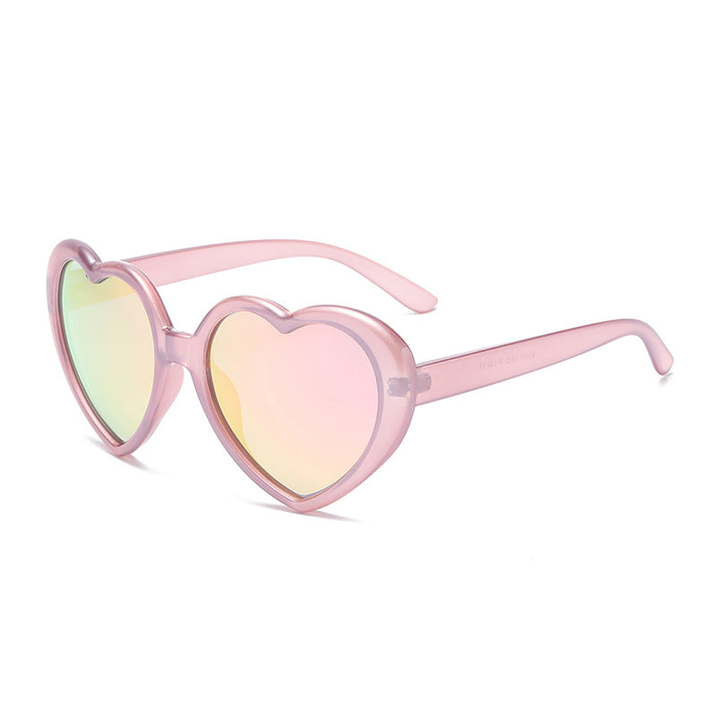 Retro Heart Shape Frame Sunglasses - C17