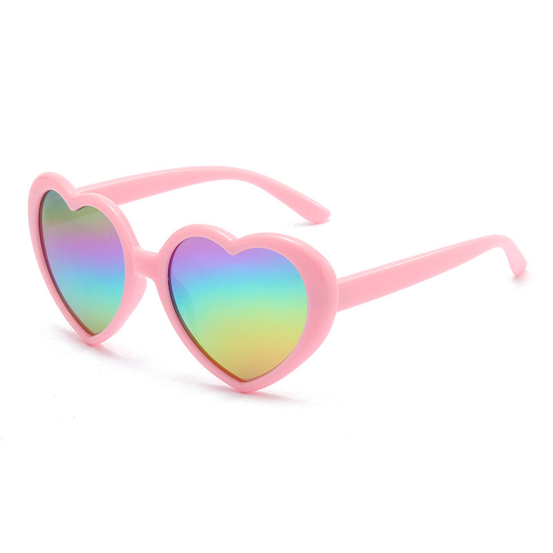 Retro Heart Shape Frame Sunglasses - C19