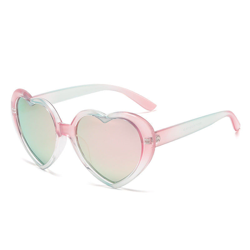 Retro Heart Shape Frame Sunglasses - C2